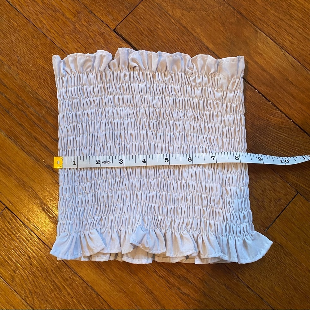 White Smocked Tube Top - Picture 6 of 6